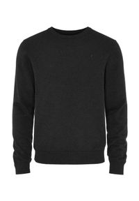 Ochnik - Grafitowy bawełniany sweter męski. Kolor: czarny. Materiał: bawełna. Długość rękawa: długi rękaw. Długość: długie #3