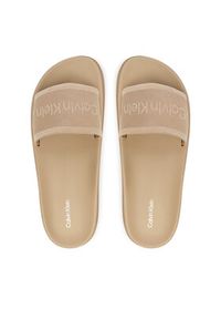 Calvin Klein Klapki City Sandal Mule Webbing HW0HW02887 Beżowy. Kolor: beżowy. Materiał: materiał #6