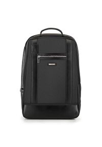 Wittchen - Męski plecak na laptopa 13/14" z przeszyciami. Kolor: czarny. Materiał: nylon #1