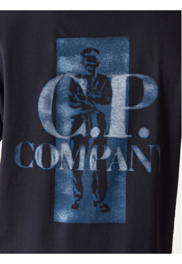 C.P. Company T-Shirt 20CMTS143A110579W Granatowy Regular Fit. Kolor: niebieski. Materiał: bawełna