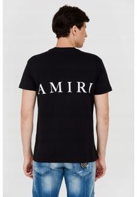 Amiri - AMIRI T-shirt męski czarny z logo na plecach, Rozmiar XXL. Kolor: czarny