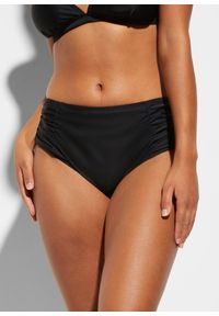bonprix - Figi bikini shape, lekki stopień modelowania sylwetki. Kolor: czarny. Materiał: materiał #1