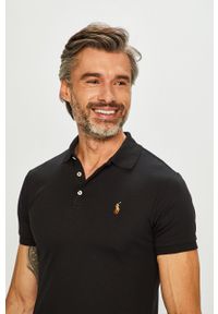 Polo Ralph Lauren - T-shirt/polo 710685514002. Typ kołnierza: polo. Kolor: czarny. Materiał: dzianina. Długość: krótkie #3