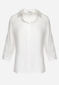 Born2be - Biała Klasyczna Koszula z Bawełny i Wiskozy Yelvira. Kolor: biały. Materiał: bawełna, wiskoza. Styl: klasyczny #5