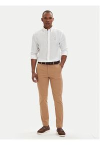 TOMMY HILFIGER - Tommy Hilfiger Koszula MW0MW41530 Biały Regular Fit. Kolor: biały. Materiał: len #4