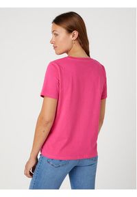 Wrangler T-Shirt W7N4D3P62 112332090 Różowy Regular Fit. Kolor: różowy. Materiał: bawełna #3