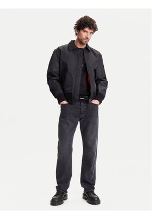 Hugo - HUGO Kurtka bomber Balamo2531 50541604 Czarny Regular Fit. Kolor: czarny. Materiał: syntetyk