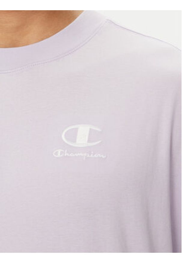 Champion T-Shirt 221257 Fioletowy Regular Fit. Kolor: fioletowy. Materiał: bawełna