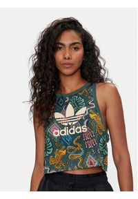 Adidas - adidas Top FARM Rio Trefoil IW0798 Zielony Regular Fit. Kolor: zielony