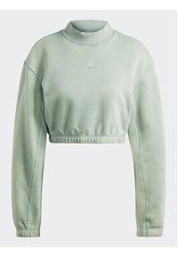 Adidas - adidas Bluza ALL SZN Fleece Washed IL3263 Zielony Regular Fit. Kolor: zielony. Materiał: bawełna #6