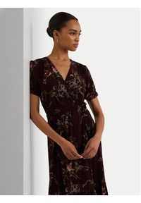 Lauren Ralph Lauren - LAUREN RALPH LAUREN Sukienka codzienna 250951435001 Bordowy Regular Fit. Okazja: na co dzień. Kolor: czerwony. Materiał: syntetyk. Typ sukienki: proste. Styl: casual