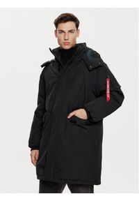 Alpha Industries Parka 148124 Czarny Regular Fit. Kolor: czarny. Materiał: bawełna, syntetyk