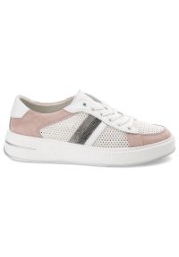 Różowe Sneakersy S.Barski Sportowe Obuwie Damskie. Okazja: na co dzień. Kolor: różowy. Materiał: materiał. Wzór: gładki #5