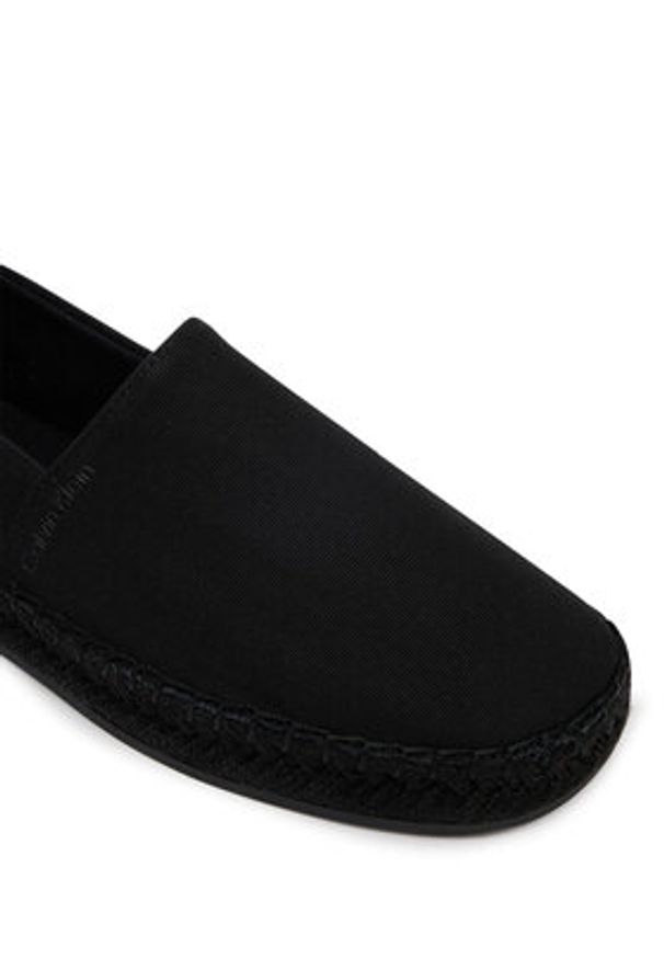 Calvin Klein Espadryle Oblique Espadrille Canvas HW0HW02931 Czarny. Kolor: czarny. Materiał: materiał