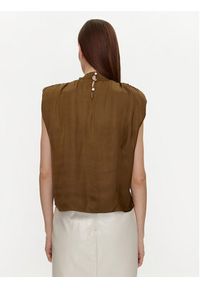 Morgan Bluzka 241-OFLIP Khaki Regular Fit. Kolor: brązowy. Materiał: syntetyk