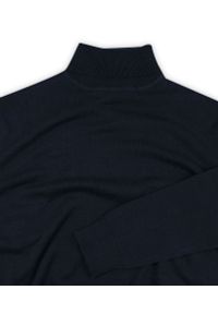 Golf Ciemny Granatowy Elegancki, Klasyczny, Męski -Brave Soul- 100% BAWEŁNA. Typ kołnierza: golf. Kolor: niebieski. Materiał: bawełna. Sezon: zima, jesień. Styl: elegancki, klasyczny #3