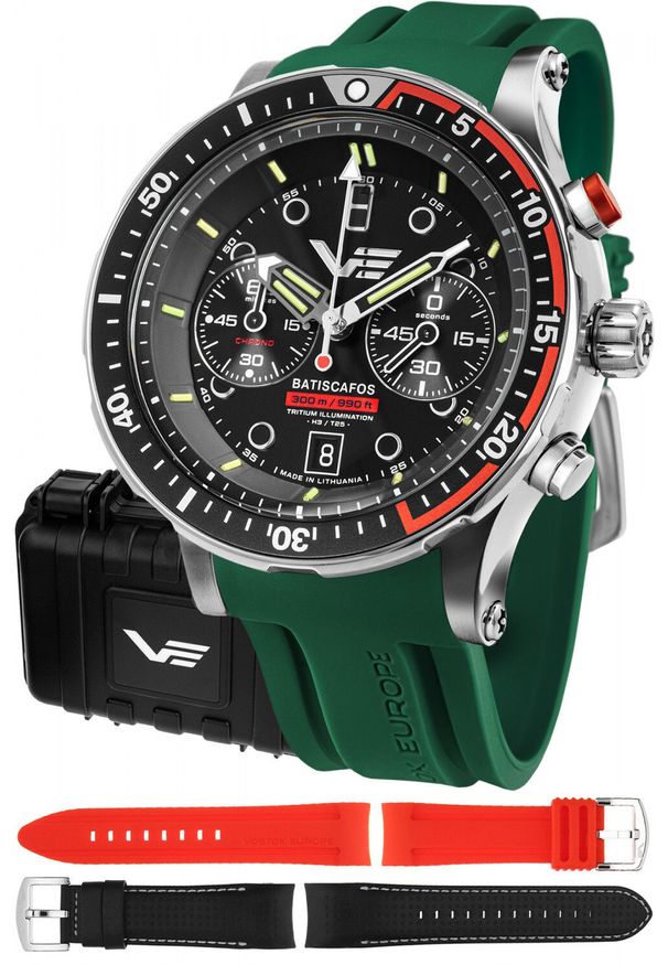 Zegarek Vostok Europe Zegarek męski Vostok Europe 6S21-511A771SG zielony. Kolor: zielony