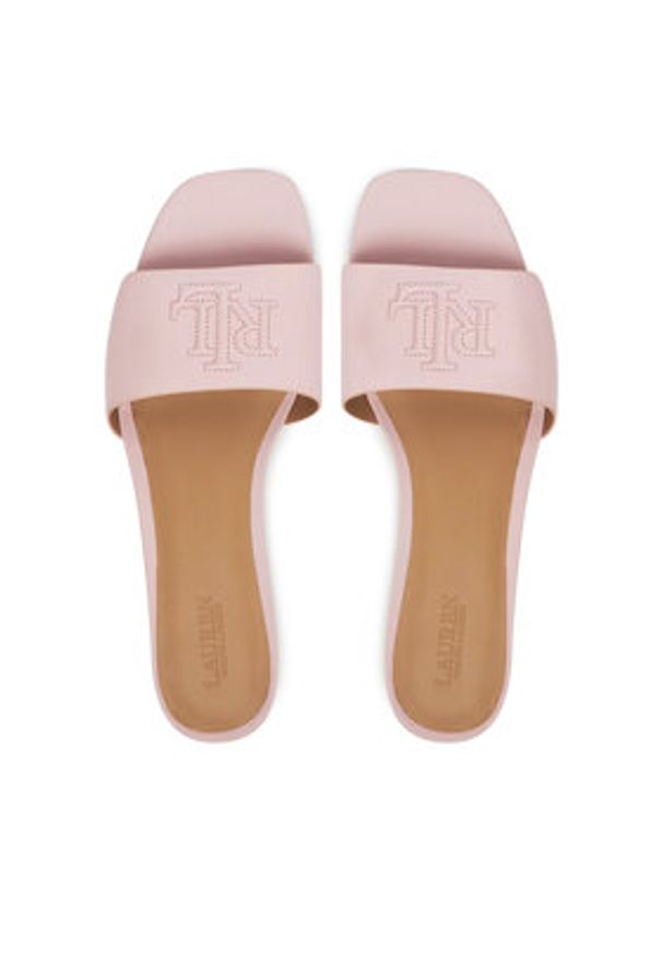 Lauren Ralph Lauren - LAUREN RALPH LAUREN Klapki Everley 802959143007 Różowy. Kolor: różowy. Materiał: skóra