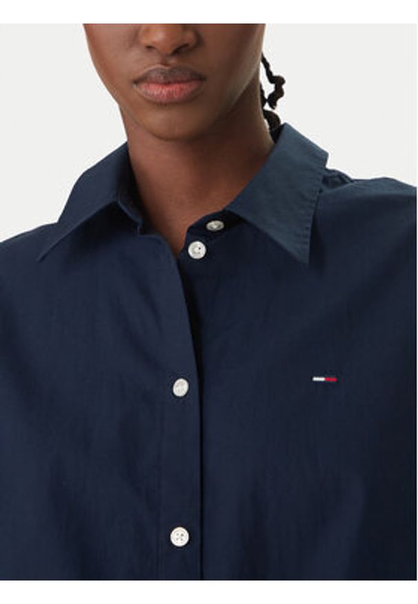 Tommy Jeans Koszula DW0DW22212 Granatowy Regular Fit. Kolor: niebieski. Materiał: bawełna