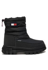 TOMMY HILFIGER - Tommy Hilfiger Śniegowce Fur Boot T3X5-33715-1695 M Czarny. Kolor: czarny. Materiał: materiał