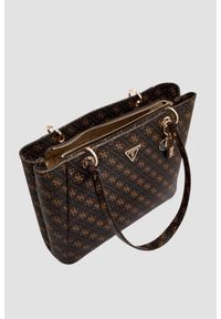 Guess - GUESS Brązowa damska shopperka logowana Noelle Tote. Kolor: brązowy. Materiał: skórzane #3