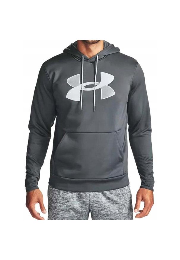 Under Armour - Bluza na co dzień męska UNDER ARMOUR FLEECE ciepła z kapturem. Typ kołnierza: kaptur. Kolor: szary