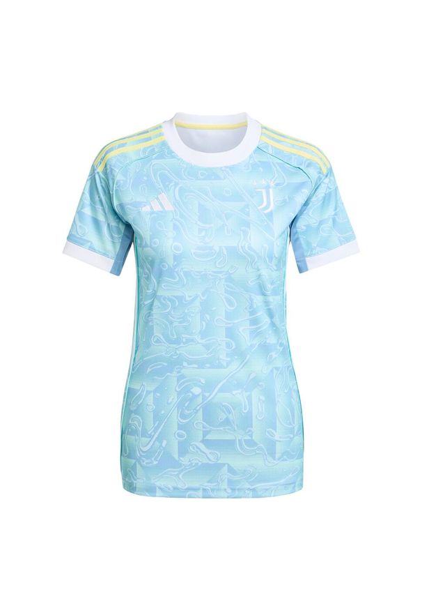 Adidas - Koszulka Juventus 25/26 Away. Kolor: niebieski. Długość: długie. Sezon: lato. Sport: piłka nożna