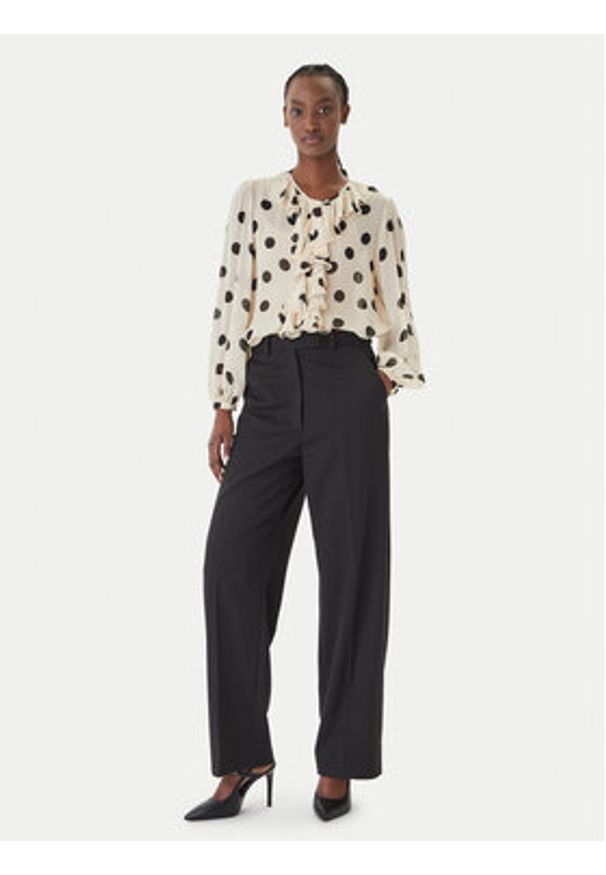 Marella Koszula Valanga 2613111122 Beżowy Relaxed Fit. Kolor: beżowy. Materiał: wiskoza