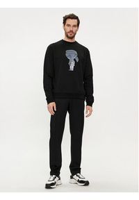 Karl Lagerfeld - KARL LAGERFELD Bluza 705428 542941 Czarny Regular Fit. Typ kołnierza: dekolt w karo. Kolor: czarny. Materiał: bawełna #5