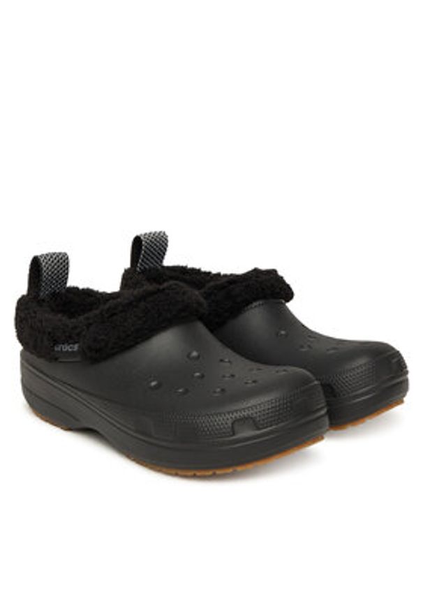 Crocs Klapki Classic Lined Shorty 211380 Czarny. Kolor: czarny
