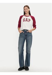 GAP - Gap Bluzka 534389-00 Czerwony Relaxed Fit. Kolor: czerwony. Materiał: bawełna #5