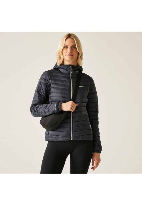 Regatta - Kurtka turystyczna damska Hurden. Kolor: szary. Materiał: materiał, puch. Sport: turystyka piesza