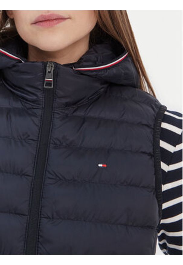 TOMMY HILFIGER - Tommy Hilfiger Bezrękawnik Global Stripe WW0WW42051 Granatowy Regular Fit. Kolor: niebieski. Materiał: syntetyk. Długość rękawa: bez rękawów