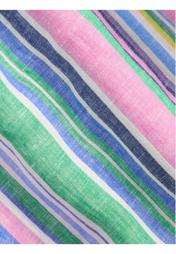 Polo Ralph Lauren Koszula 710968973001 Kolorowy Custom Fit. Typ kołnierza: polo. Materiał: len. Wzór: kolorowy