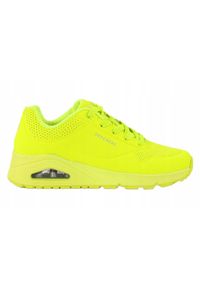 skechers - Buty na co dzień damskie SKECHERS UNO. Okazja: na co dzień. Kolor: żółty. Materiał: skóra