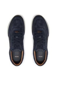 BOSS - Boss Sneakersy Zac Runn Sdpf 50511391 Granatowy. Kolor: niebieski. Materiał: zamsz, skóra