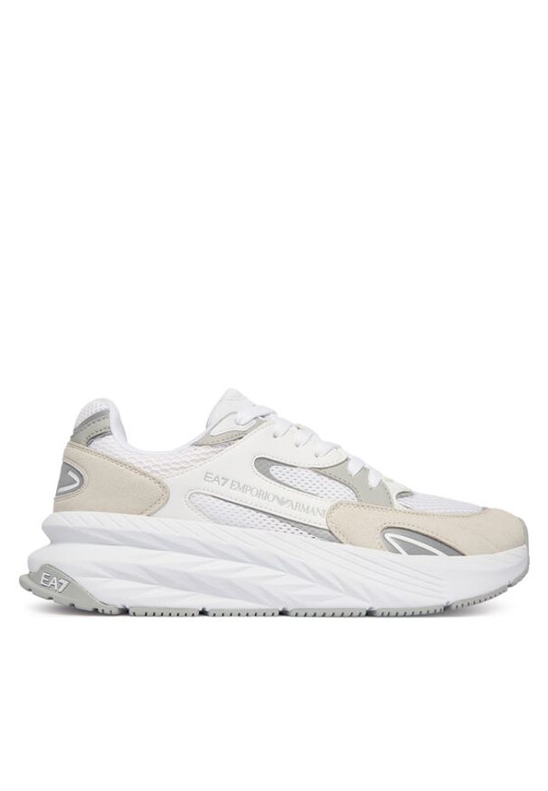 EA7 Emporio Armani Sneakersy 7X000342 AF18617 MZ065 Szary. Kolor: szary. Materiał: skóra