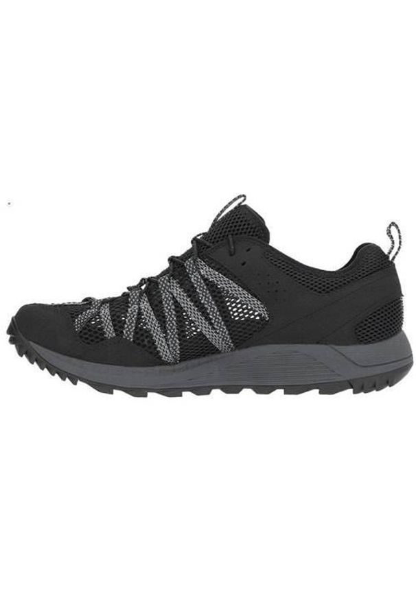 Buty do chodzenia męskie Merrell Wildwood Aerosport. Kolor: brązowy, wielokolorowy, szary. Materiał: syntetyk, tkanina, materiał. Szerokość cholewki: normalna. Sport: turystyka piesza