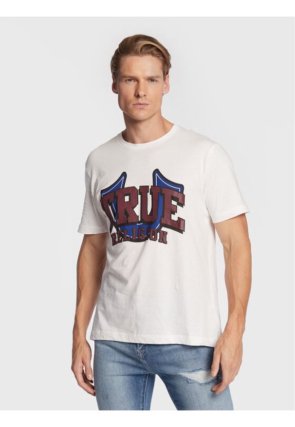 True Religion T-Shirt 106316 Biały Regular Fit. Kolor: biały. Materiał: bawełna