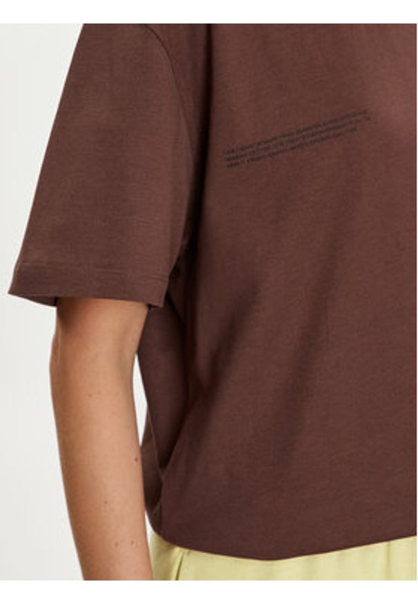 Pangaia T-Shirt 365 With C-Fiber Brązowy Regular Fit. Kolor: brązowy. Materiał: bawełna