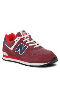 New Balance Sneakersy GC574NX1 Bordowy. Kolor: czerwony. Materiał: skóra. Model: New Balance 574