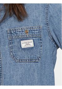 Guess Jeans Koszula jeansowa W4YH37 D5EI2 Niebieski Regular Fit. Kolor: niebieski. Materiał: bawełna