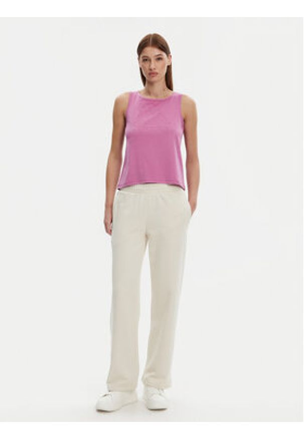 Kappa Top Logo Gria 382129W Fioletowy Regular Fit. Kolor: fioletowy. Materiał: syntetyk