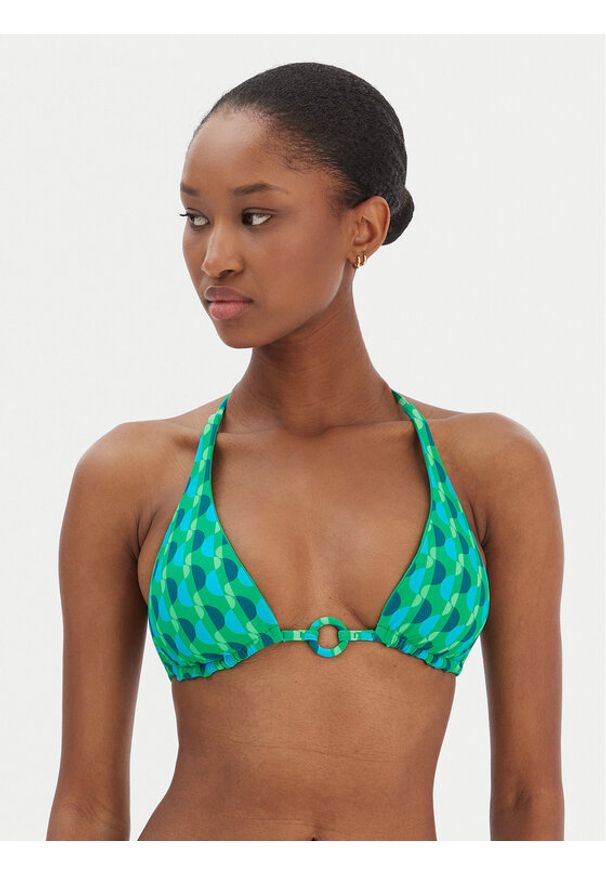 Seafolly Góra od bikini Sorrento 31412-277 Zielony. Kolor: zielony. Materiał: syntetyk