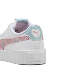 Puma - Dziecięce sneakersy Carina 3.0 Space Belle PUMA White Pinkscape Pink. Kolor: różowy, biały, wielokolorowy. Sport: turystyka piesza, tenis