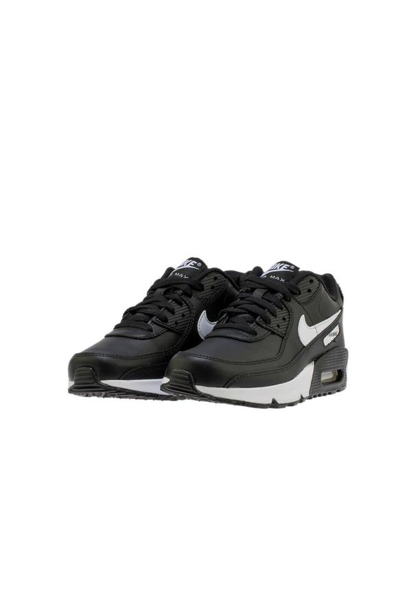 Buty do chodzenia dla dzieci Nike Air Max 90 Ltr GS. Zapięcie: sznurówki. Kolor: czarny, biały, wielokolorowy. Materiał: syntetyk, tkanina, skóra, materiał. Szerokość cholewki: normalna. Model: Nike Air Max, Nike Air Max 90. Sport: turystyka piesza