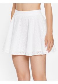 Glamorous Spódnica trapezowa AN4457 Biały Regular Fit. Kolor: biały. Materiał: bawełna