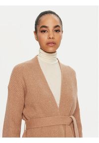 Calvin Klein Kardigan K20K208005 Beżowy Regular Fit. Kolor: beżowy. Materiał: bawełna