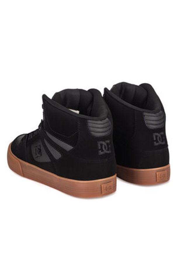 DC Sneakersy PURE HIGH-TOP WC ADYS400043-BGM Czarny. Kolor: czarny. Materiał: skóra