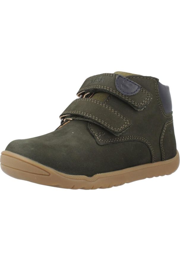 Geox - Buty GEOX B MACCHIA BOY Zielony. Kolor: zielony. Materiał: skóra. Sport: turystyka piesza